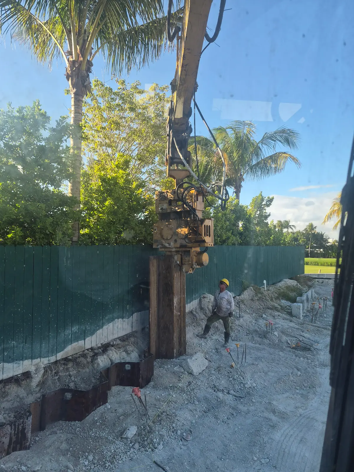Operator servicing the drilling rig on site
